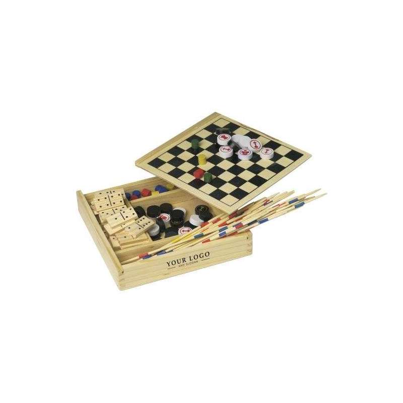 Set of 5 games in a box - Wooden game at wholesale prices