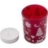 Decorated glass candle jar with Kirsten candle - Candle at wholesale prices