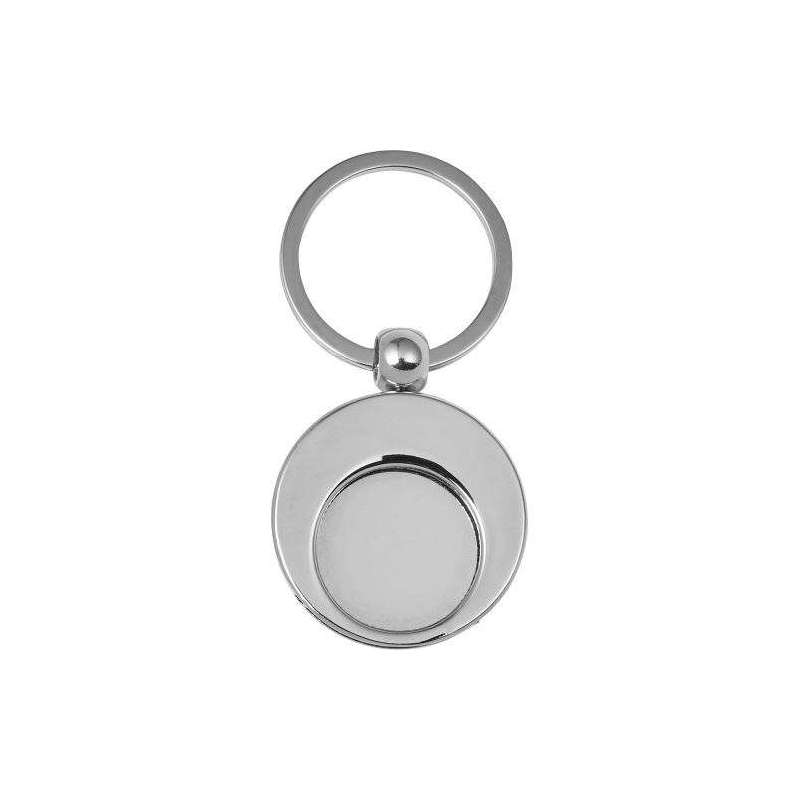 Porte-clés en métal avec jeton Christie - Porte-clés métal à prix de gros