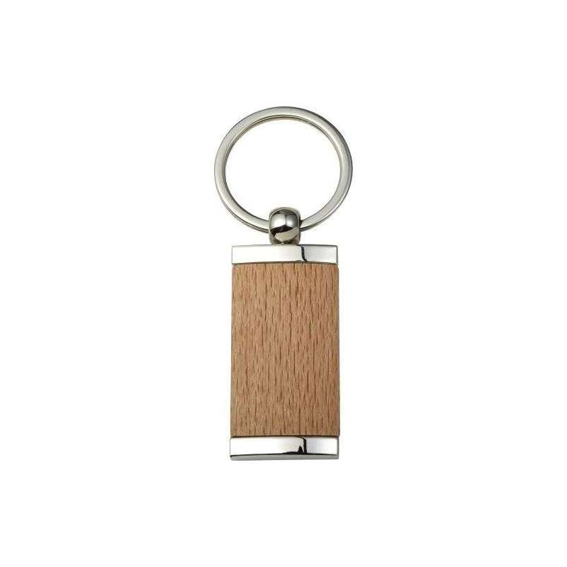 Porte-clés en bois et métal Jennie - Porte-clés à prix de gros