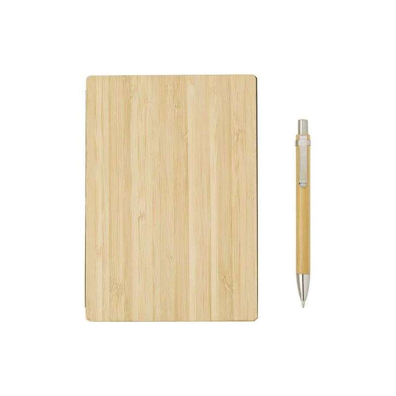 A5 notebook with bambou cover Jo - Notepad at wholesale prices