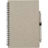 Spiral notebook in straw fiber with PP cover Massimo - booklet at wholesale prices