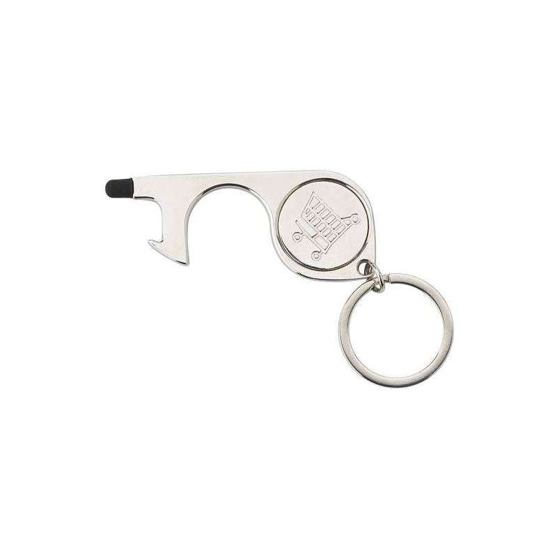 Metal door opener with Alivia token - Bottle opener at wholesale prices