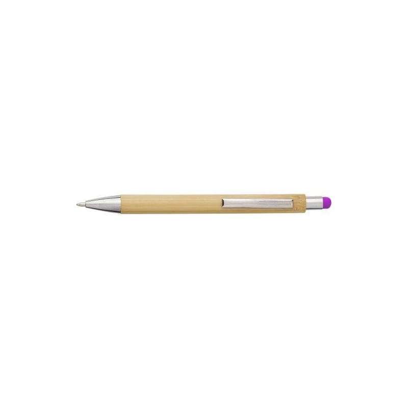 Claire bambou and plastique ballpoint pen - Touch stylus at wholesale prices