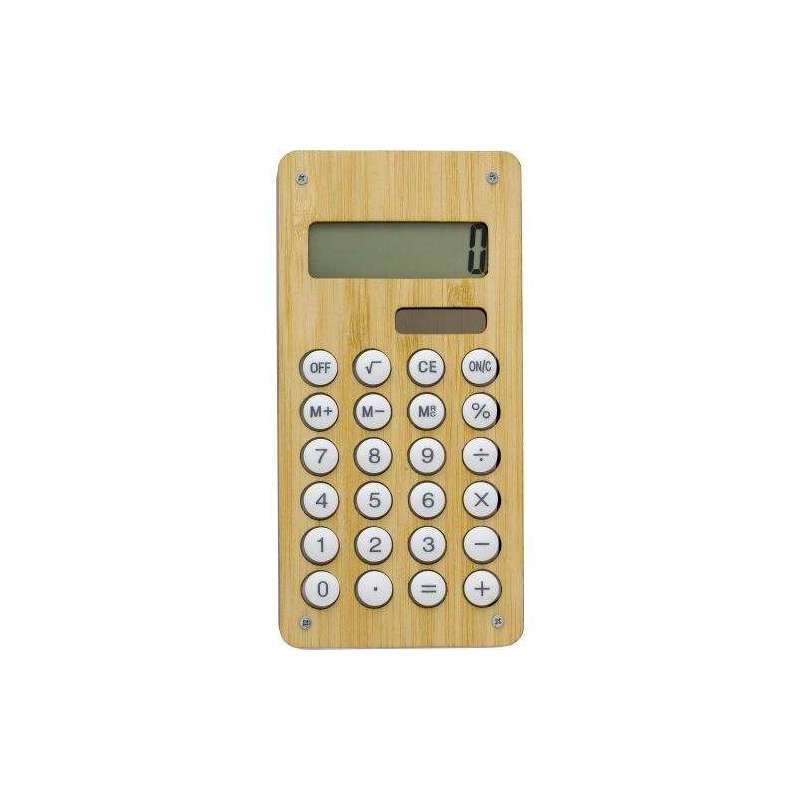 Calculatrice de poche en bambou Thomas - Produit en bois à prix de gros