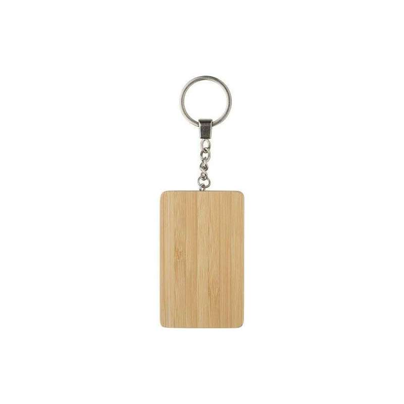 Porte-clés câble de charge en bambou Bianca - Porte-clés en bois à prix grossiste