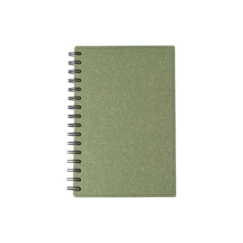 Spiral notebook in recycled material Caleb - Recyclable accessory at wholesale prices