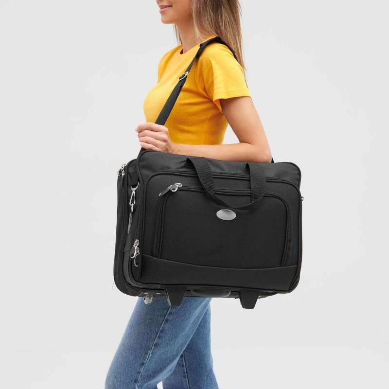 Rollkoffer mit gepolstertem Laptopfach 44x33x18-22 cm zu Großhandelspreisen - Tasche zu Großhandelspreisen Rollkoffer mit gepolstertem Laptopfach 44x33x18-22 cm zu Großhandelspreisen - Tasche zu Großhandelspreisen
