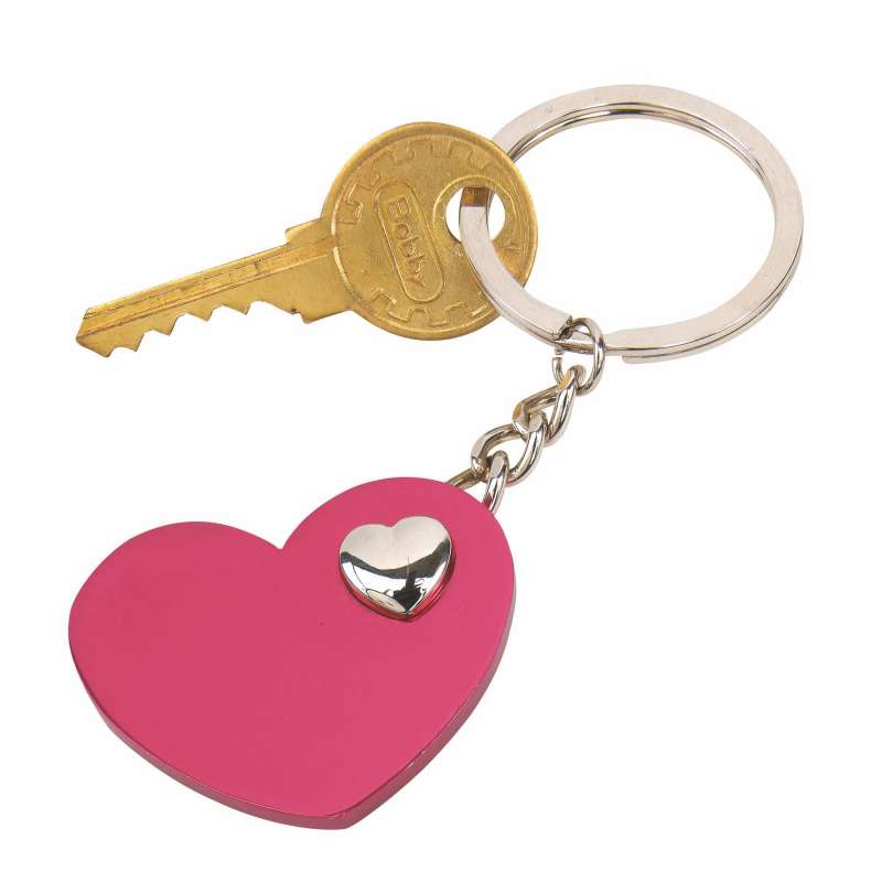 Heart to heart key ring - Plastic key ring at wholesale prices