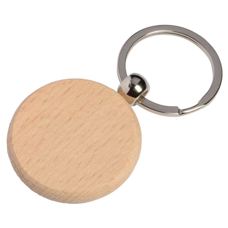 Llavero redondo de madera 7,5 cm - Llavero de madera a precios de mayorista Llavero redondo de madera 7,5 cm - Llavero de madera a precios de mayorista