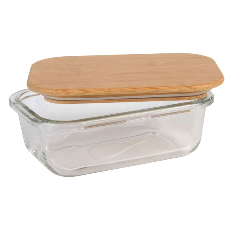 Boîte à déjeuner ROSILI, avec couvercle en bambou: capacité env. 350 ml - Lunch box à prix grossiste