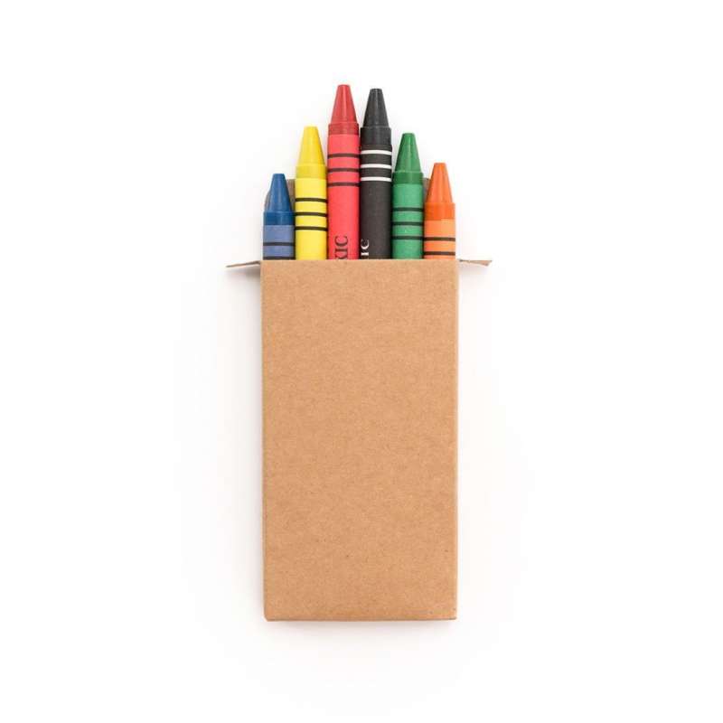 Boîte 6 crayons de cire - Crayon de cire à prix grossiste