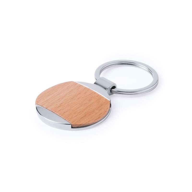 Llavero metálico brillante forma rectangular - Llavero de madera a precios de mayorista Llavero metálico brillante forma rectangular - Llavero de madera a precios de mayorista