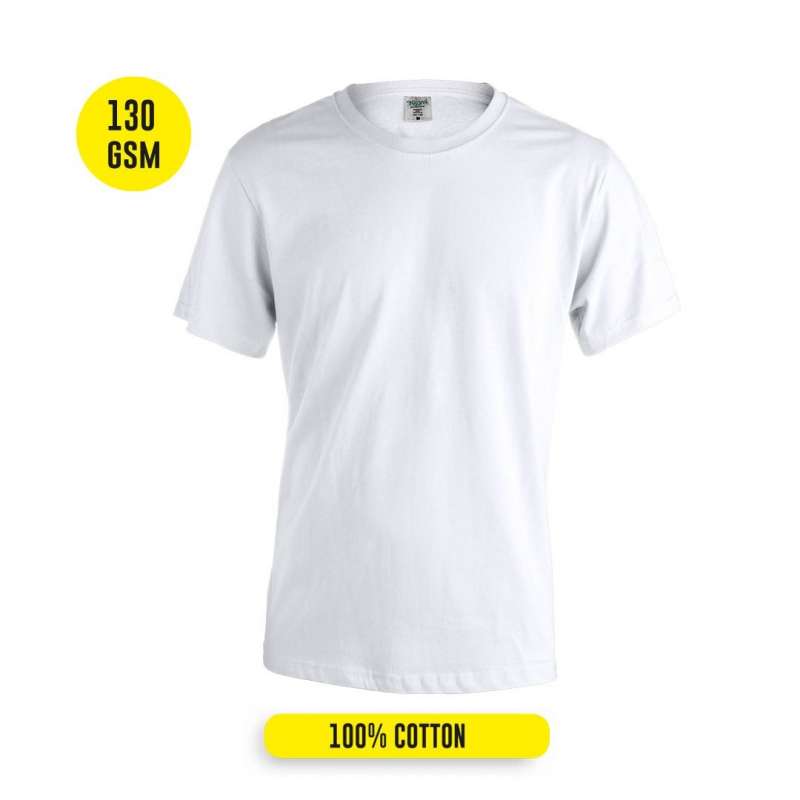Adult T-Shirt White 130 G - Office supplies at wholesale prices