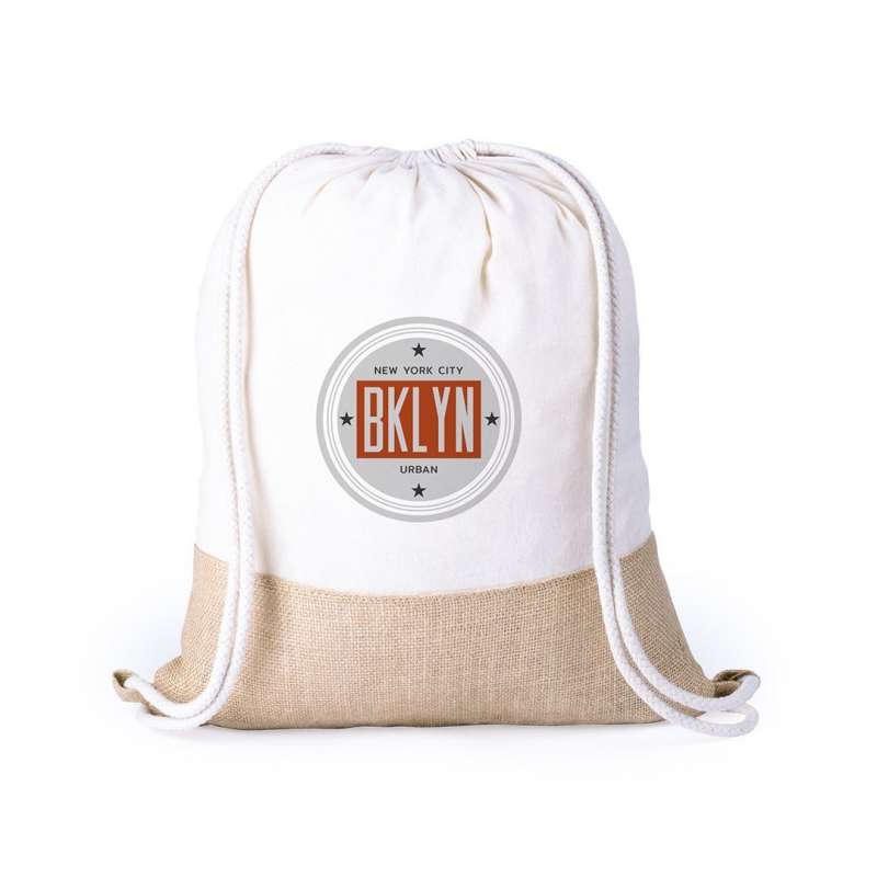 Jute/coton backpack - Backpack at wholesale prices
