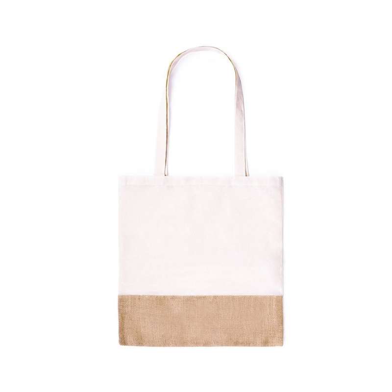 Totebag in jute and coton - Shopping bag at wholesale prices