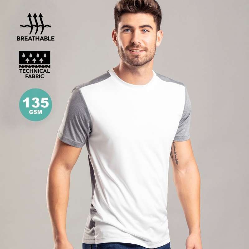 T-Shirt Erwachsene S-XXL, bicolor grau-weiß - Artikel für Sublimation zu Großhandelspreisen T-Shirt Erwachsene S-XXL, bicolor grau-weiß - Artikel für Sublimation zu Großhandelspreisen