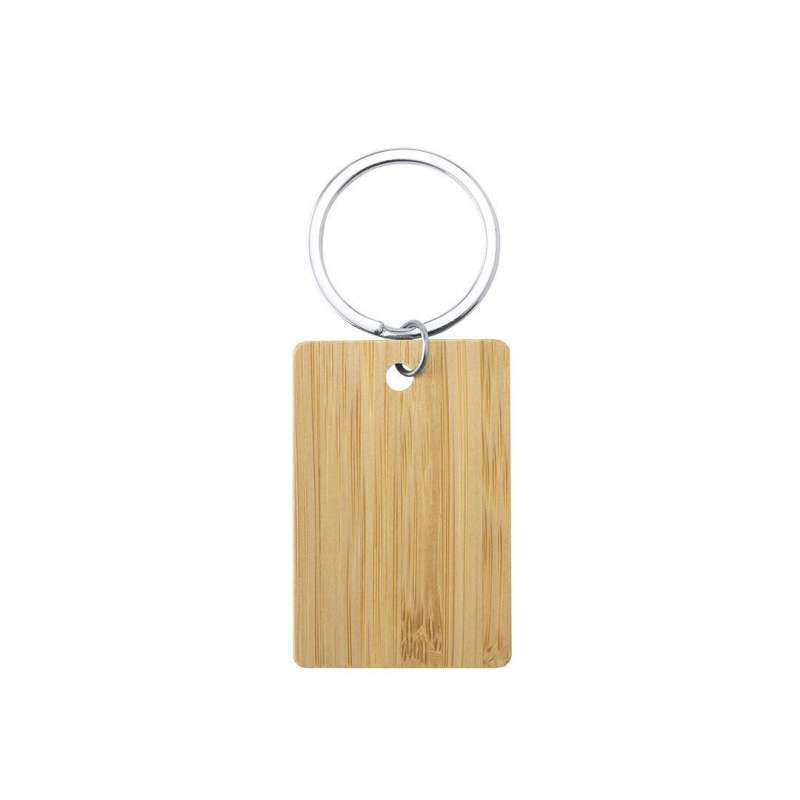 Bamboo key holder - Wooden key ring at wholesale prices