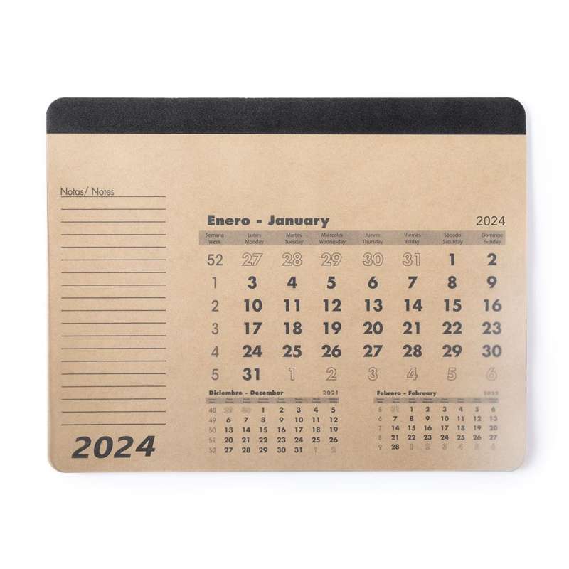 Flen - Nature line calendar mouse pad - Recyclable accessory at wholesale prices