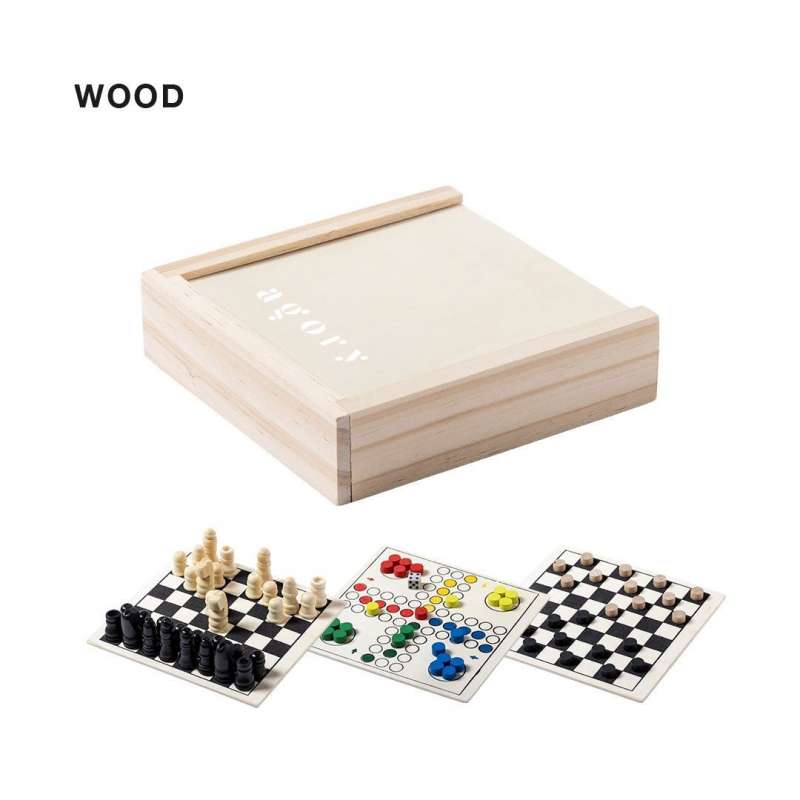 Schach- und Parchisi-Set in Holzbox - Schachspiel zu Großhandelspreisen Schach- und Parchisi-Set in Holzbox - Schachspiel zu Großhandelspreisen