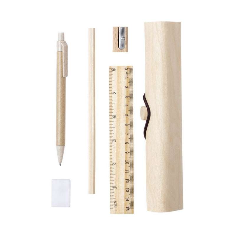 Palermo - Nature line stationery set in wood - Recyclable accessory at wholesale prices