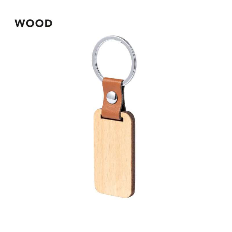 Llavero rectangular de madera y similicuir a precios de mayorista - Llavero de madera a precios de mayorista Llavero rectangular de madera y similicuir a precios de mayorista - Llavero de madera a precios de mayorista
