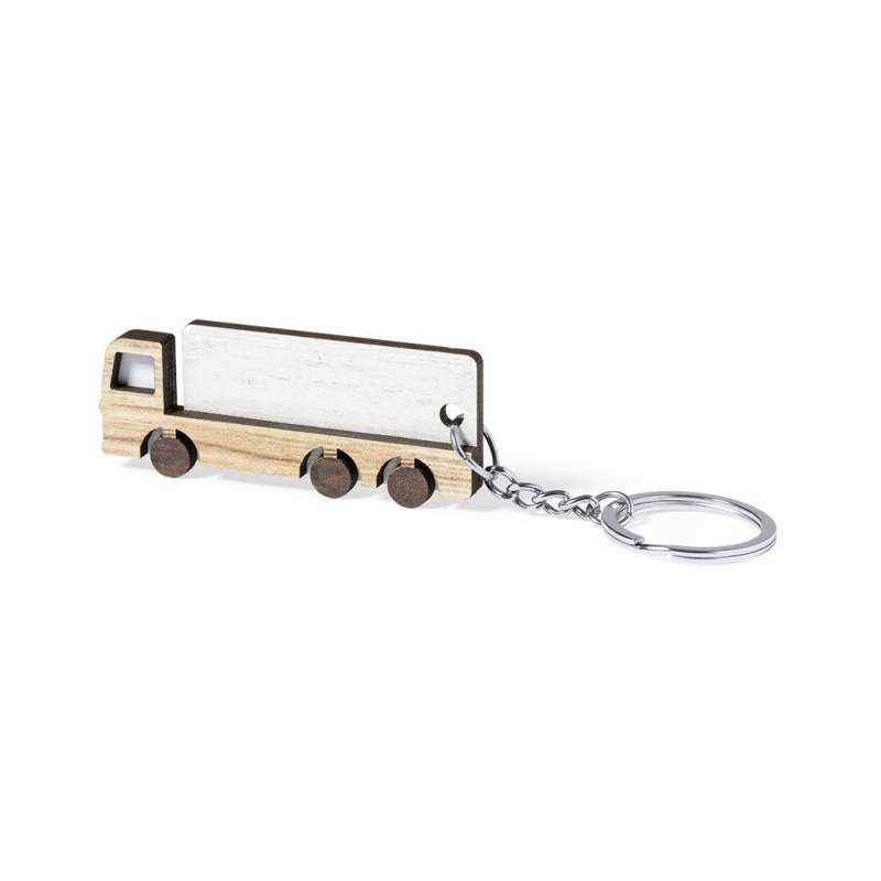 Key ring - Trency - Wood/cloth key ring at wholesale prices