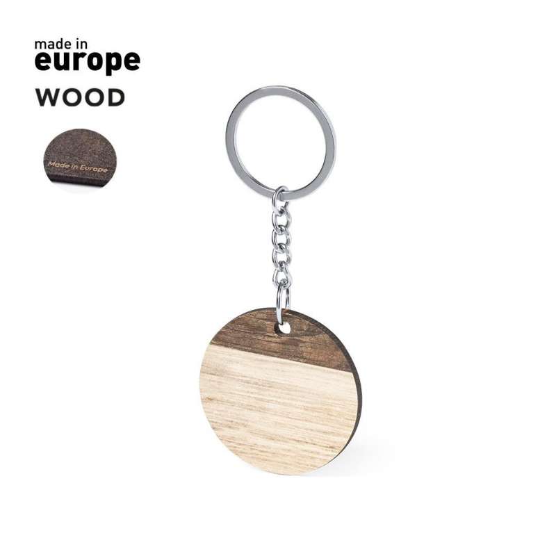 Llavero redondo de madera bicolor grande a precios de mayorista - Llavero de madera a precios de mayorista Llavero redondo de madera bicolor grande a precios de mayorista - Llavero de madera a precios de mayorista