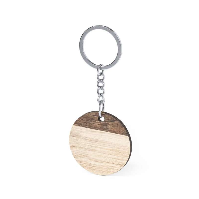 Key ring - Ciran - Wood/cloth key ring at wholesale prices