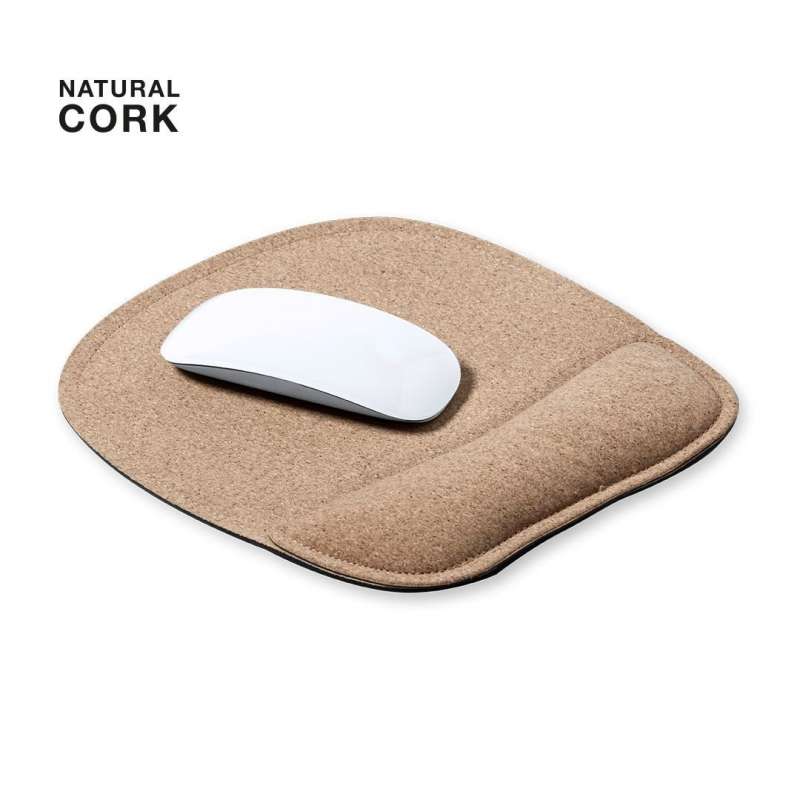 Natural Cork Mouse Pad with Wrist Support at wholesale prices - Mouse pad at wholesale prices Natural Cork Mouse Pad with Wrist Support at wholesale prices - Mouse pad at wholesale prices