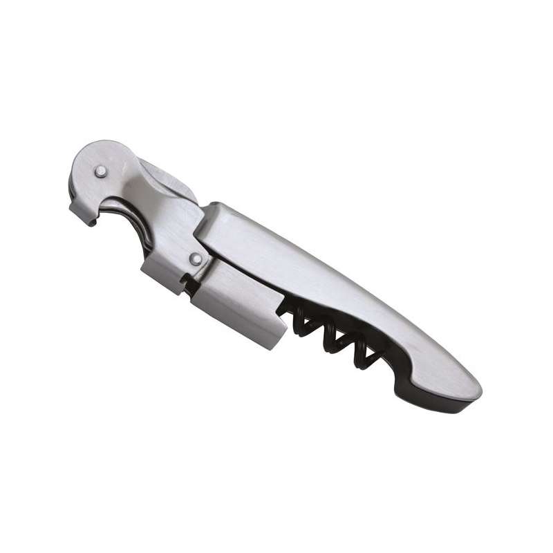 Allegro' double lever corkscrew, inox - Covered at wholesale prices
