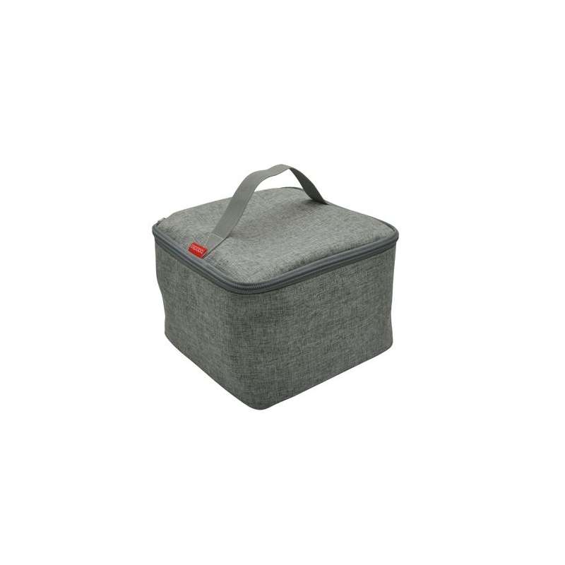 Sendai' insulated bento lunch bag, RPET mottled grey - Recyclable accessory at wholesale prices