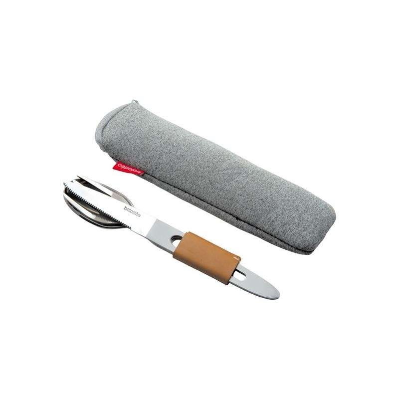 Toronto' metal cutlery set, with neoprene case - Covered at wholesale prices