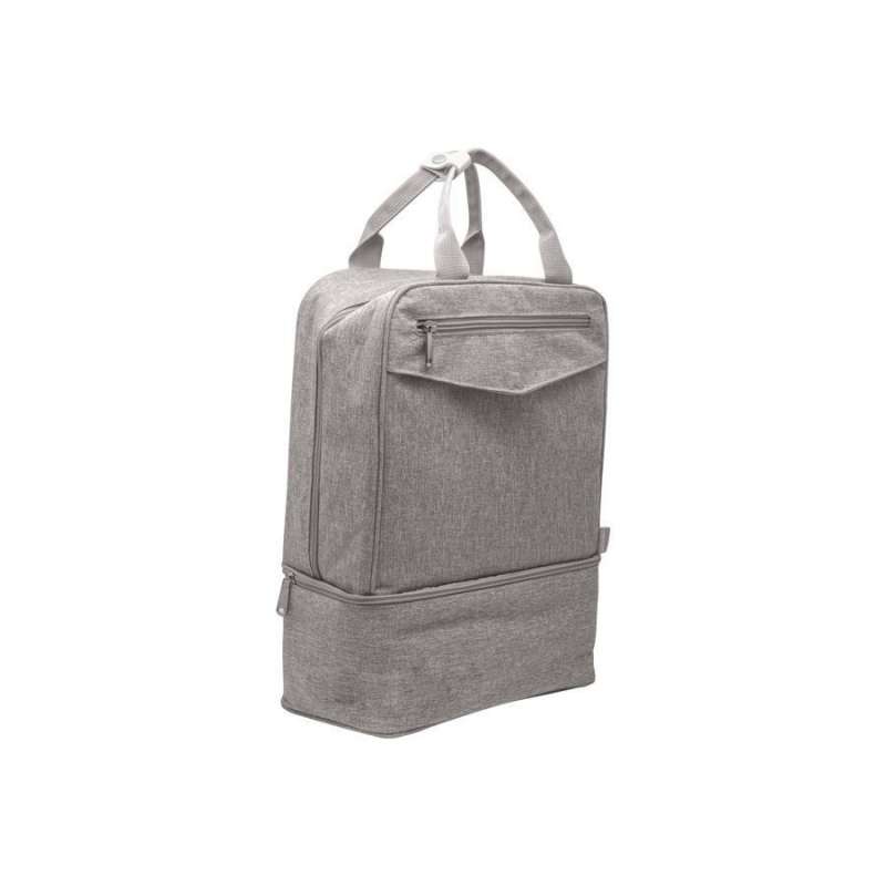 Yari' insulated backpack, RPET mottled grey - Recyclable accessory at wholesale prices