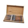 Set of 6 Laguiole table knives, olive wood - table knife at wholesale prices