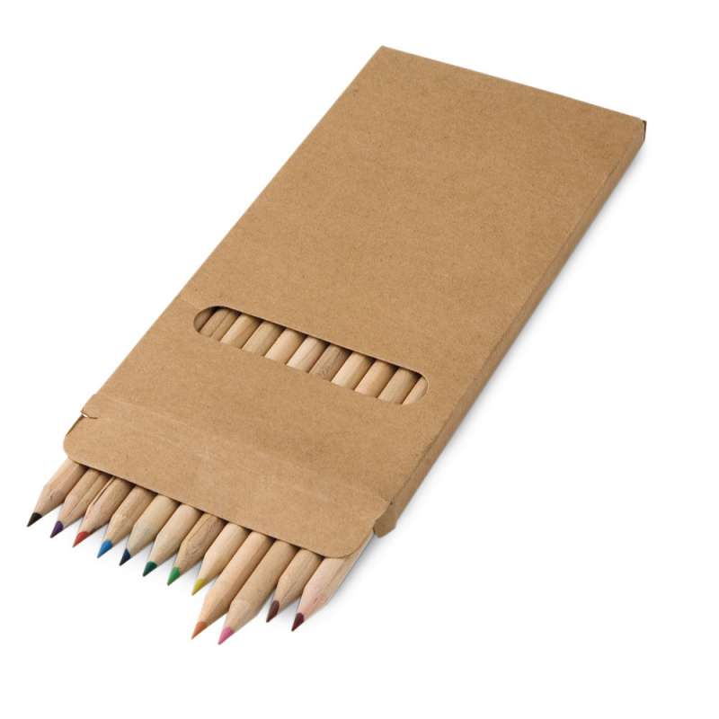 CROCO. Boîte avec 12 crayons de couleur - Crayon de couleur à prix grossiste