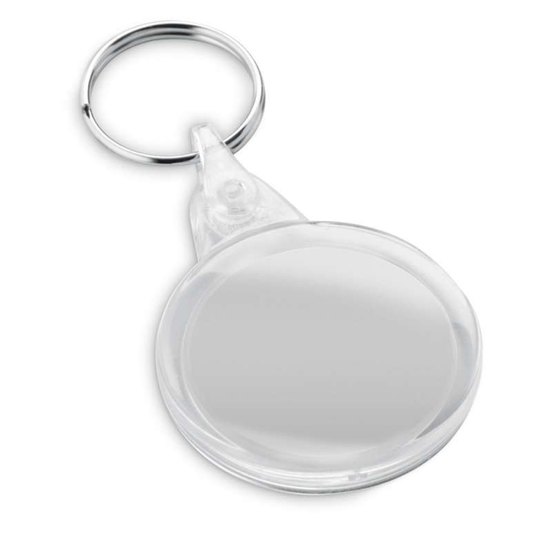 Transparent key ring 4cm - Plastic key ring at wholesale prices