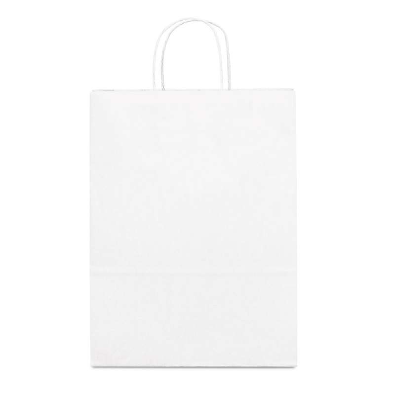 Witte kraft papieren tas 230 x 180 x 80 mm - Natuurlijke tas tegen groothandelsprijzen Witte kraft papieren tas 230 x 180 x 80 mm - Natuurlijke tas tegen groothandelsprijzen