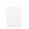 Hvid kraftpapirpose 230 x 180 x 80 mm - Indkøbspose til engrospris Hvid kraftpapirpose 230 x 180 x 80 mm - Indkøbspose til engrospris