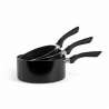 Set of 3 stone-look saucepans - Kitchen utensil at wholesale prices