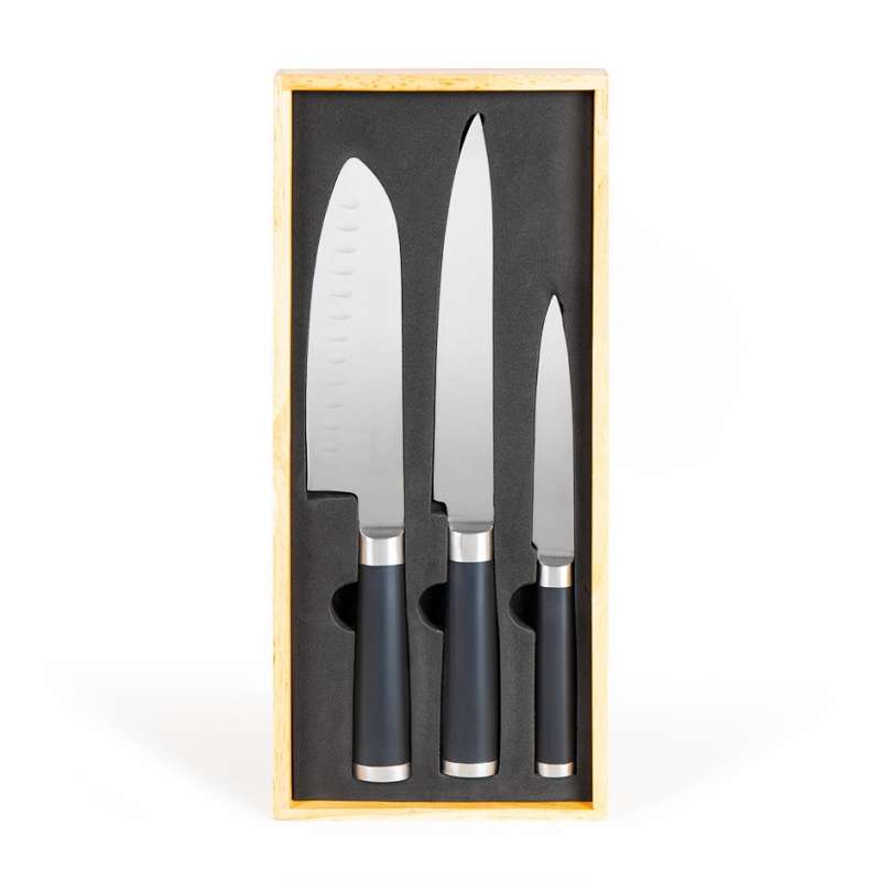 Set of 3 Japanese-style knives in box - Kitchen knife at wholesale prices
