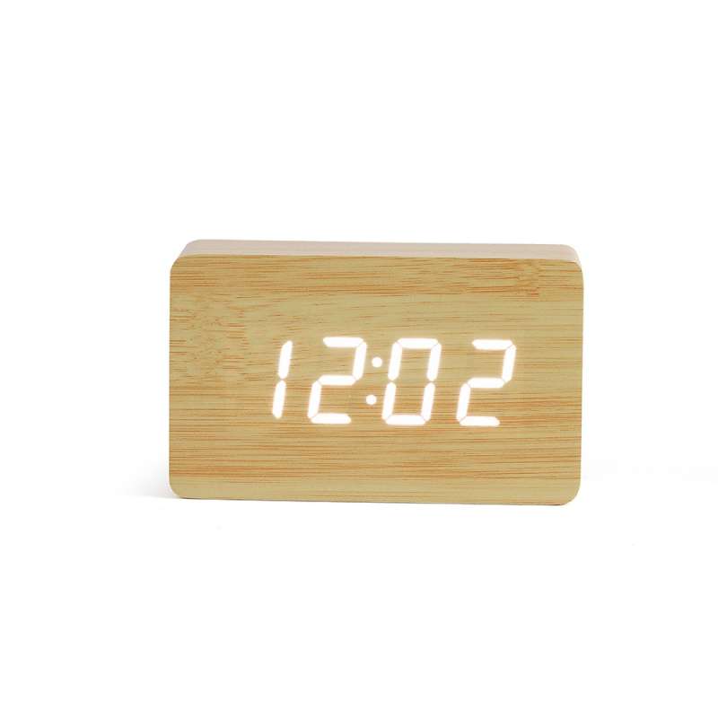 Wood-look digital clock - Clock at wholesale prices