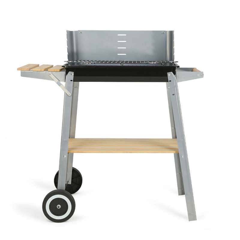 Charcoal barbecue with wood finish - Barbecue accessory at wholesale prices