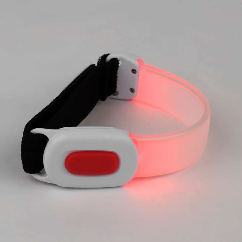 Bracciale luminoso rosso regolabile 18x3 cm - Bracciale luminoso a prezzi all'ingrosso