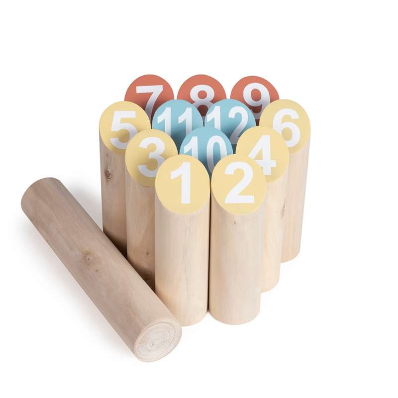 Set di quille in legno 12 pezzi 14,8 cm a prezzi all'ingrosso - birilli a prezzi all'ingrosso