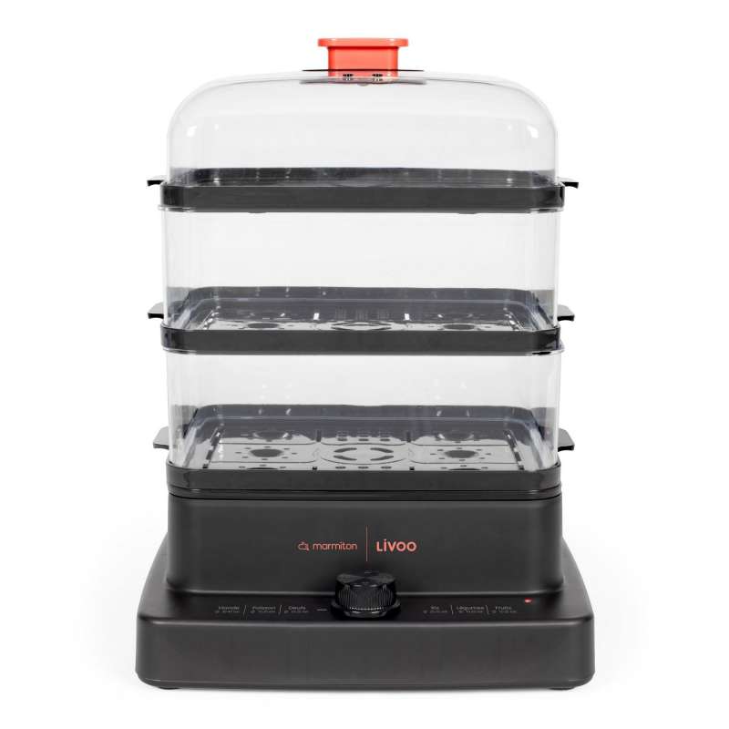 12L Dampkogeren med 3 stabelbare kurve - Artikel til asiatisk køkken til engrospris