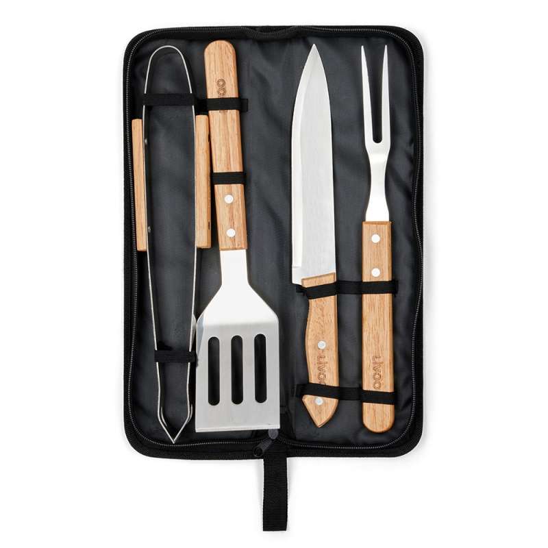 Conjunto de 4 utensílios de churrasco 38,5 cm - Acessório para churrasco a preço grossista