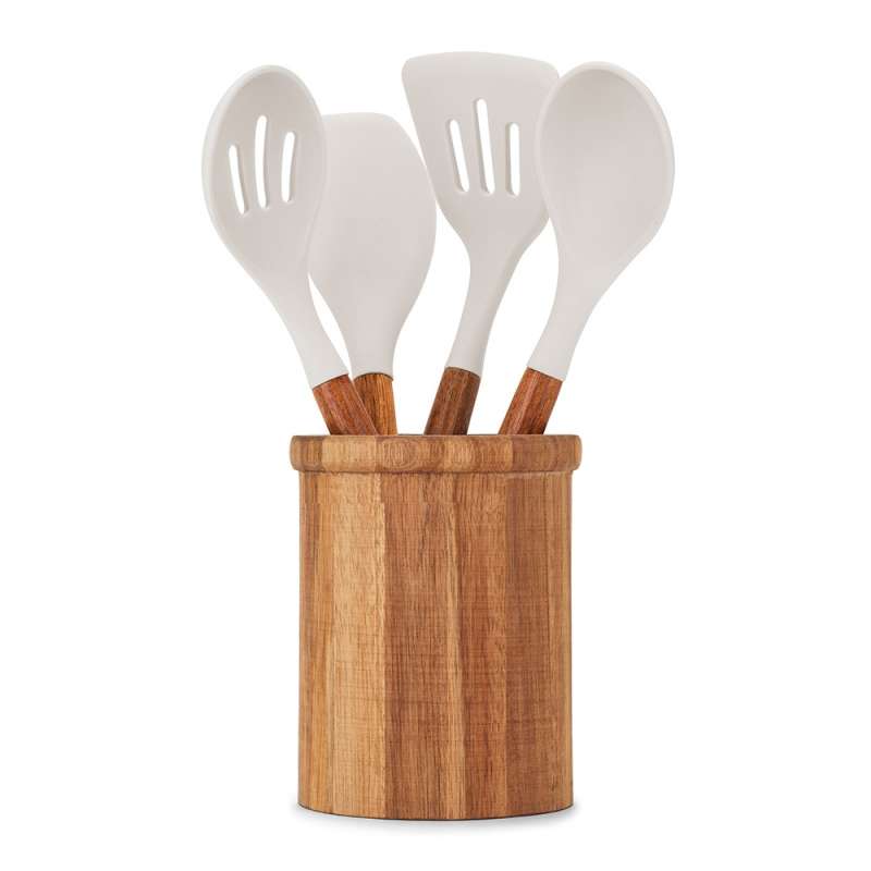 Conjunto de 4 utensílios de cozinha com pote 15x12 cm - Utensílio de cozinha a preço grossista