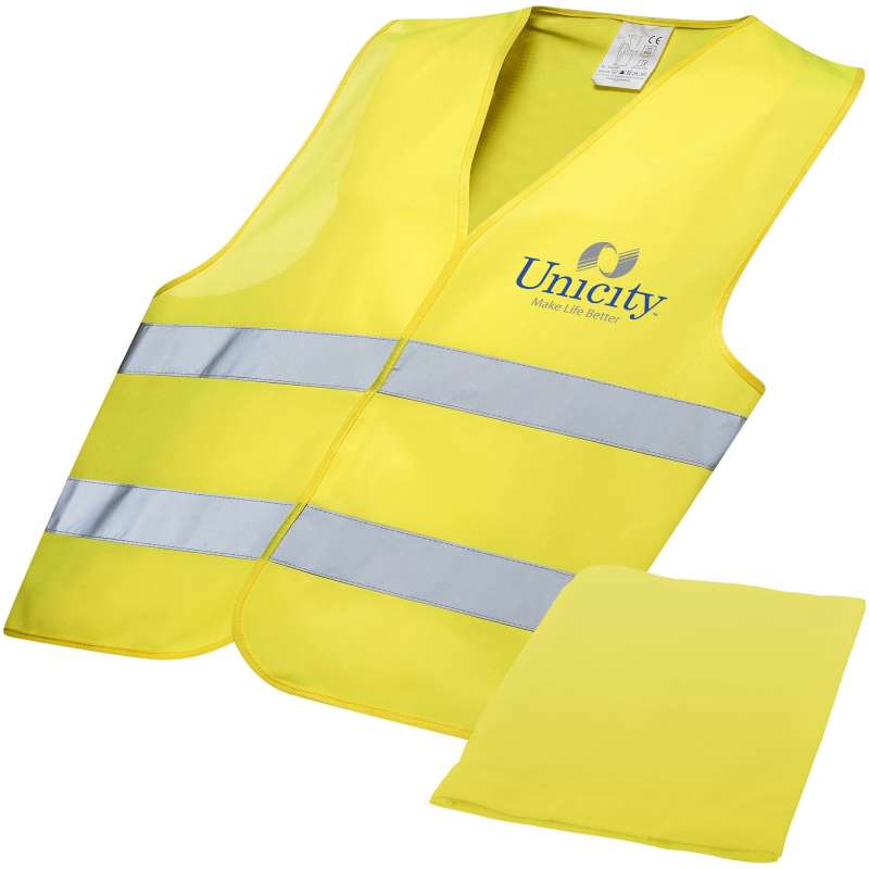 Safety vest in pouch for professional use Watch-out - Bullet - Safety vest at wholesale prices