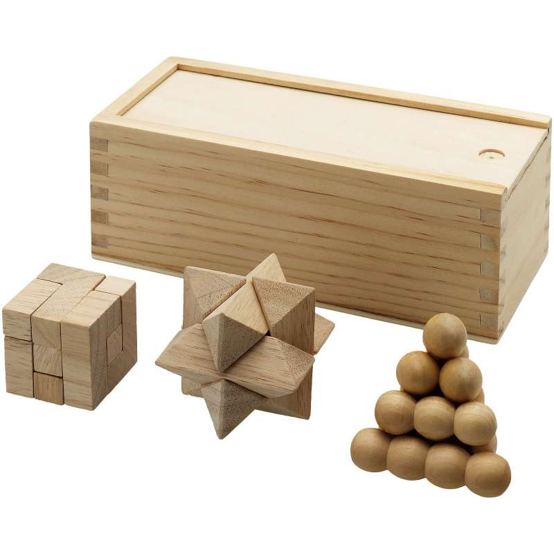 Brainiac 3-piece wooden puzzle - Bullet - Wooden game at wholesale prices